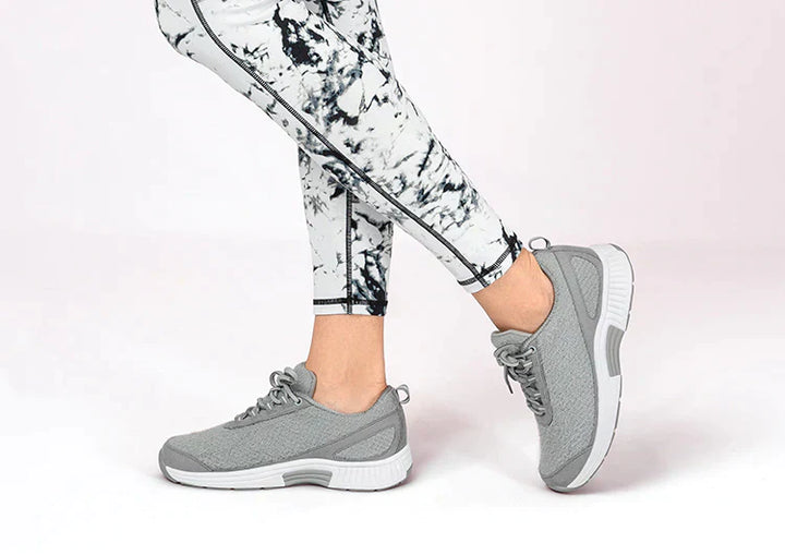 Ergonomic comfort shoes with orthopaedic support – Milena-Gray-White-3-The Livary