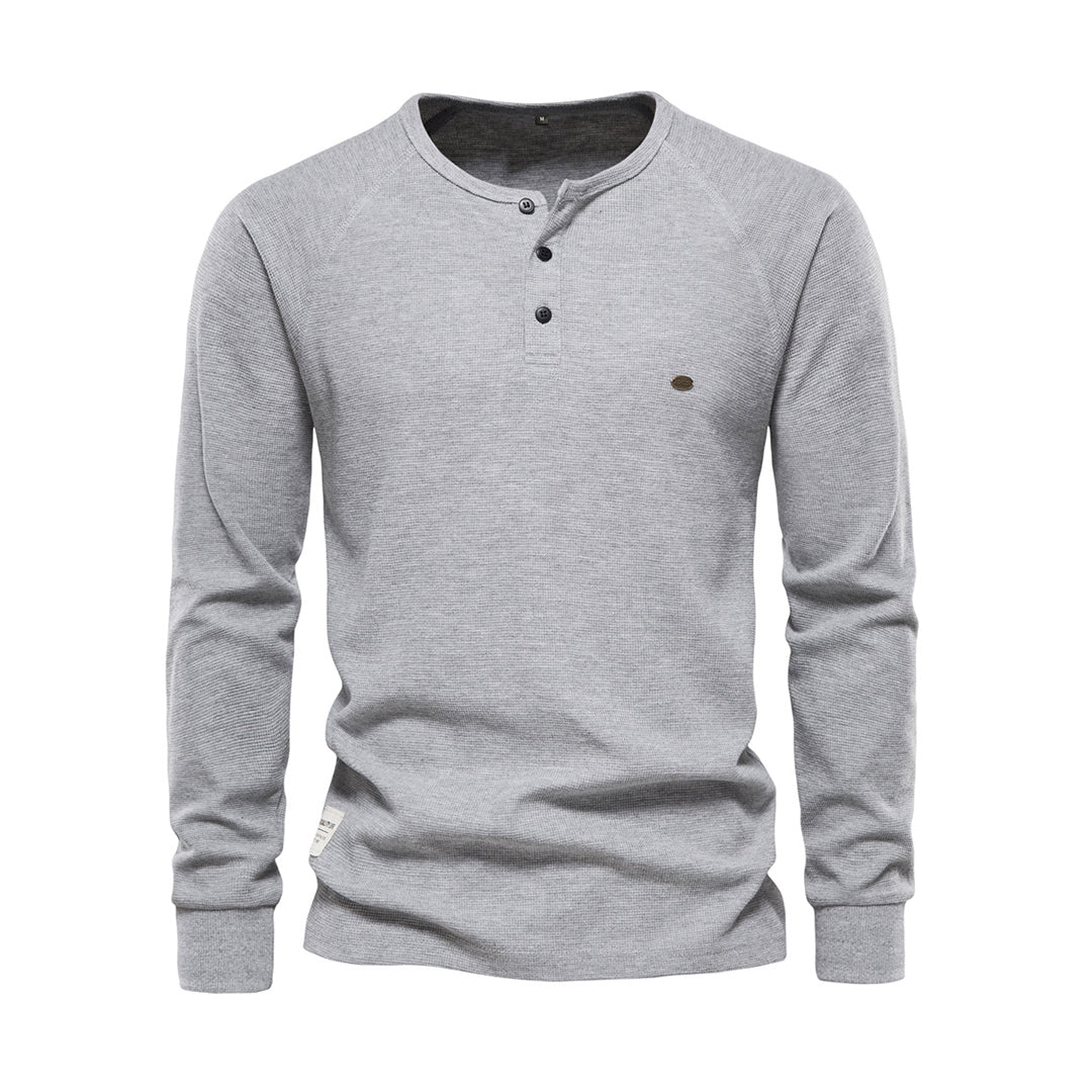 Stylish Men's Long Sleeve Shirt - Milo-Grey-S-The Livary