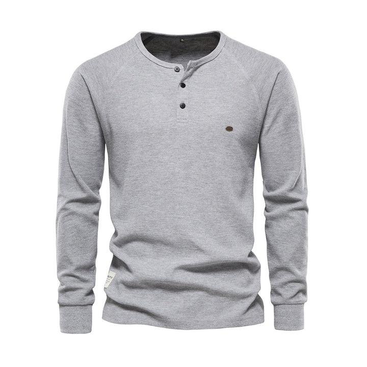Stylish Men's Long Sleeve Shirt - Milo-Grey-S-The Livary