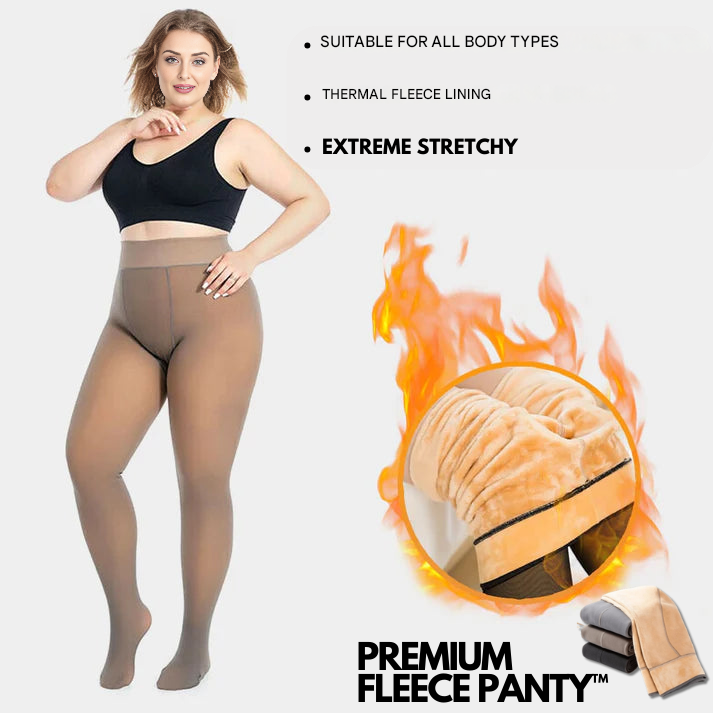 Comfortable Fleece Tights - Bella-Black-Plus Size (L to 2XL) (70 ~ 95 KG)-The Livary