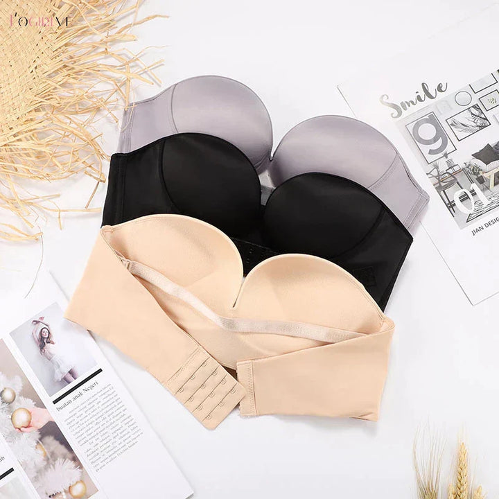 Strapless push-up bra with lifting effect – buy 1, get 1 free – Elina-Beige-10-A-The Livary