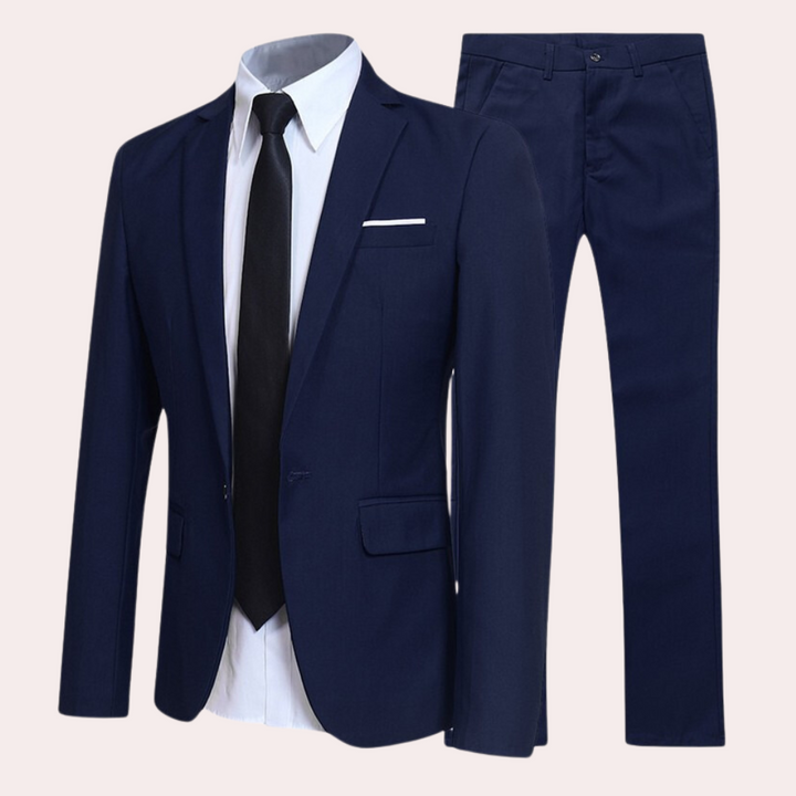Stylish Men's Suit - Nathan-Dark blue-S-The Livary