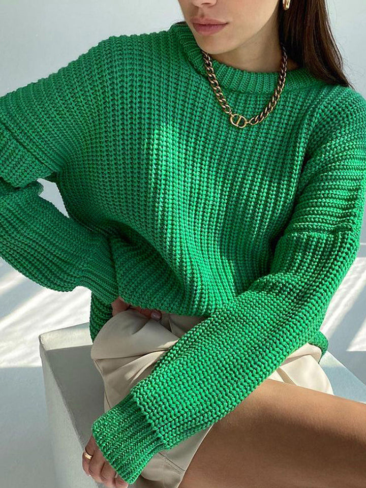 Oversized Chunky Knitted Sweater for Women - Amara-Blue-S-The Livary