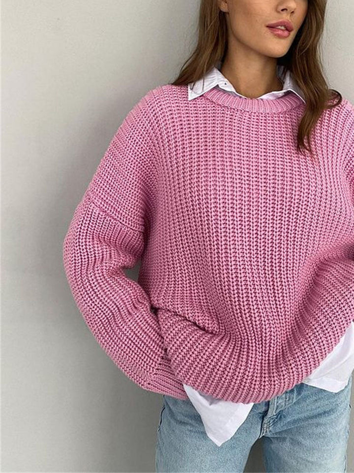 Oversized Chunky Knitted Sweater for Women - Amara-Blue-S-The Livary