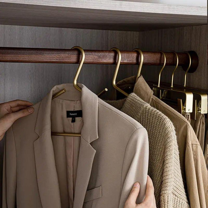 Luxury Anti-Slip Clothes Hangers - Closura-Gold-The Livary