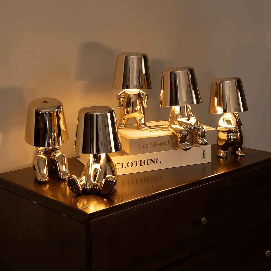 Playful Dimmable Table Lamp - LumoPals-Gold-Dreaming-The Livary