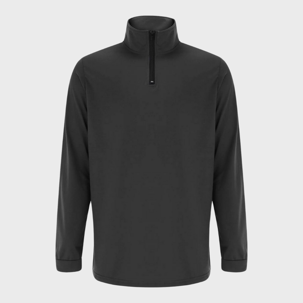 Warm Men's Sweater with Zip - Elias-Black-S-The Livary