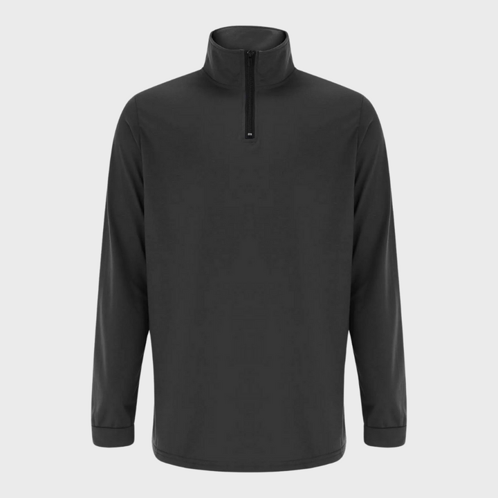 Warm Men's Sweater with Zip - Elias-Black-S-The Livary