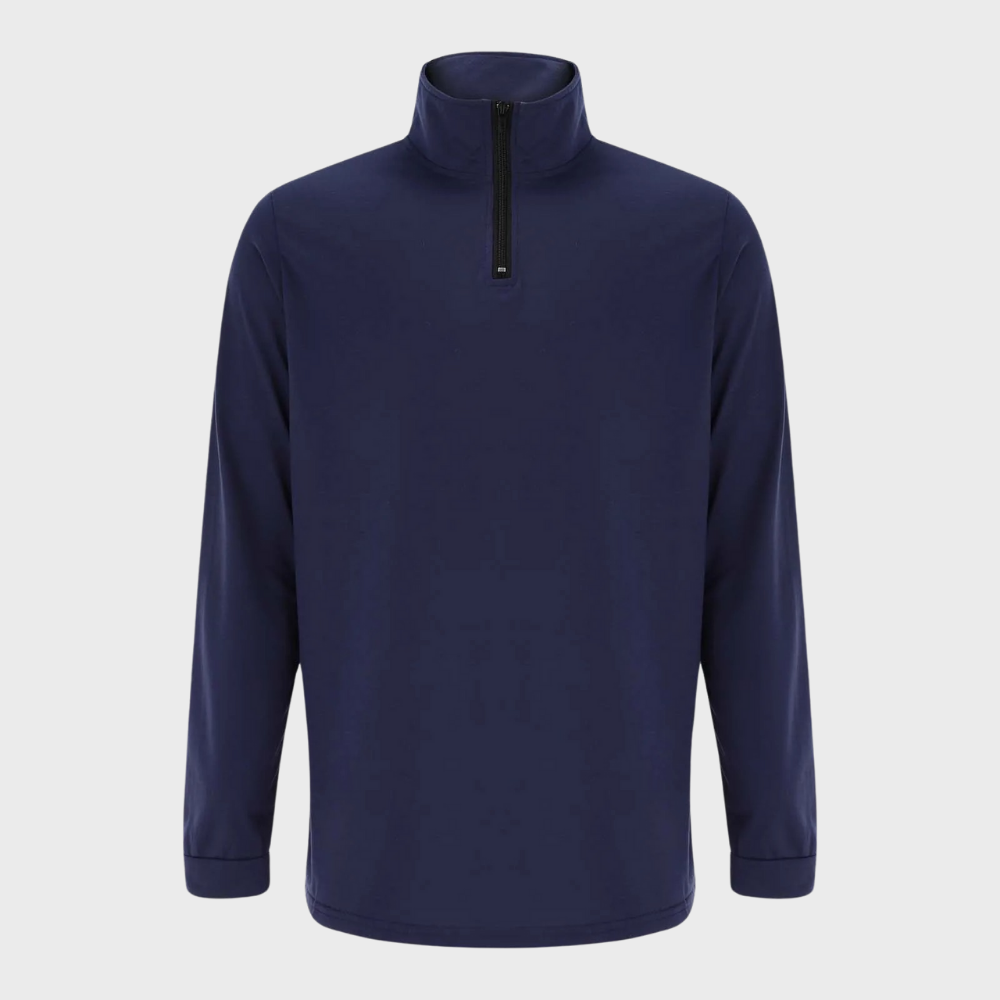 Warm Men's Sweater with Zip - Elias-Black-S-The Livary