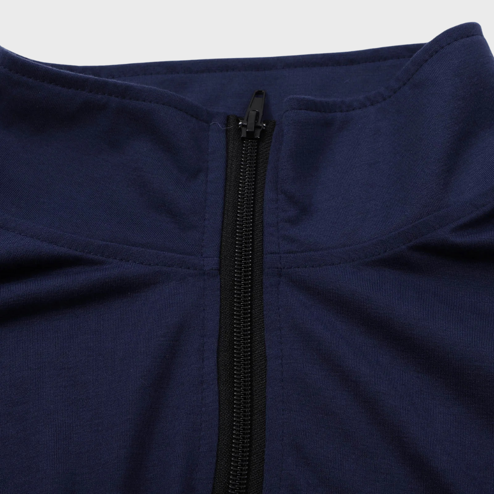 Warm Men's Sweater with Zip - Elias-Black-S-The Livary
