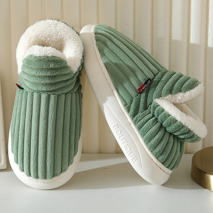 Luxury Winter Slippers - Elise-Green-3.5-4.0-The Livary