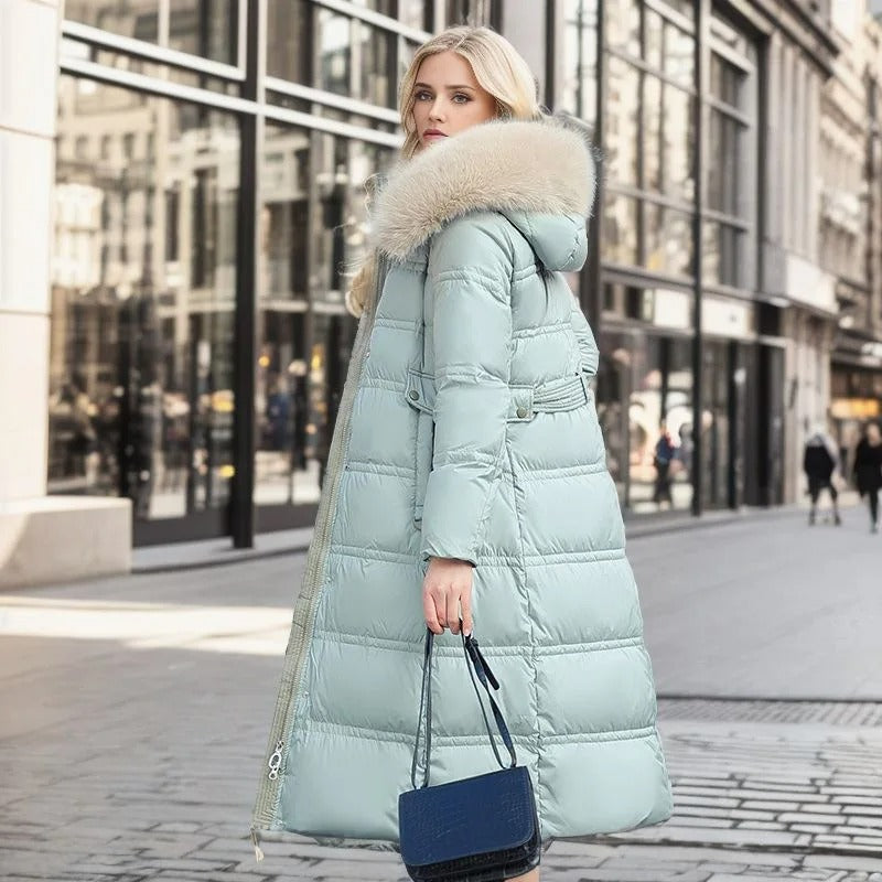 Luxury Faux Fur Winter Coat for Women - Amara-Brown-S-The Livary