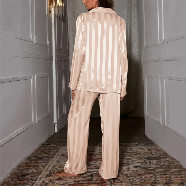Luxury Silk Pyjama for Women - Nina-Beige-S-The Livary