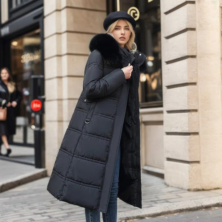Luxury Faux Fur Winter Coat for Women - Amara-Brown-S-The Livary