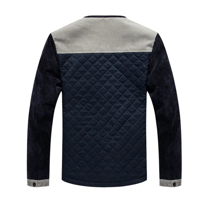 Retro windbreaker with stand-up collar for men - Orlando-Blue Grey-S-The Livary