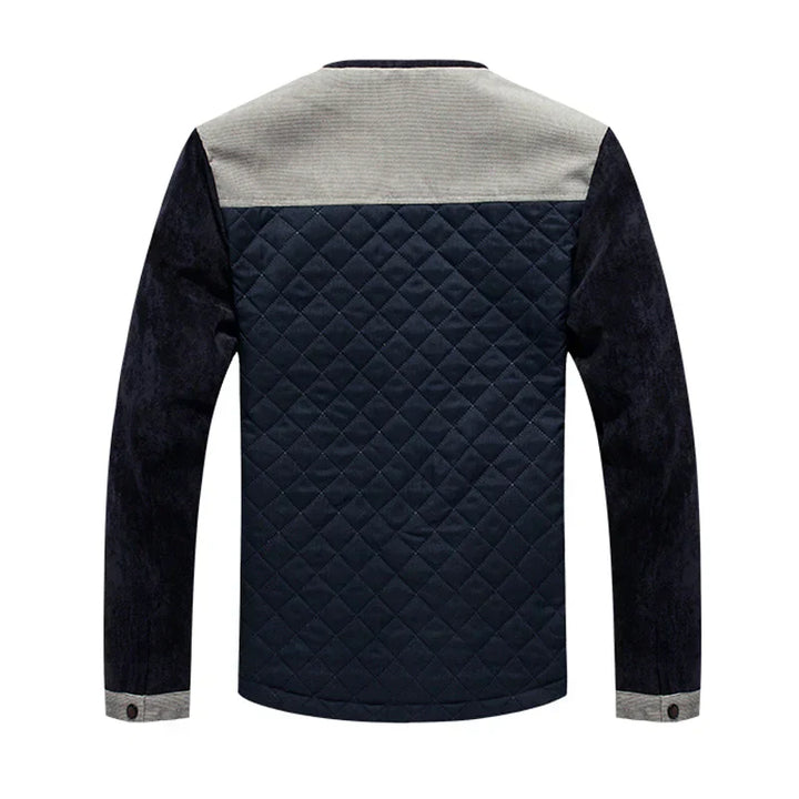 Retro windbreaker with stand-up collar for men - Orlando-Blue Grey-S-The Livary
