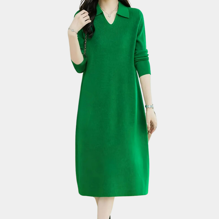 Knit Midi Dress - Mirelle-Apricot-The Livary