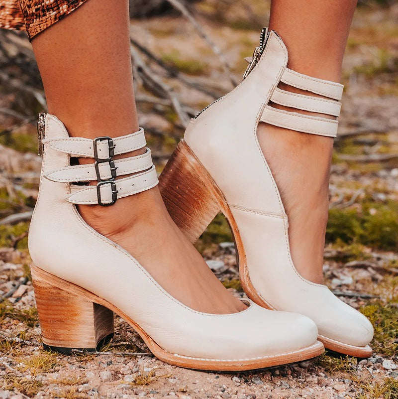 Comfortable & stylish women's leather shoes with non-slip sole – Amalia-White-2.5-The Livary