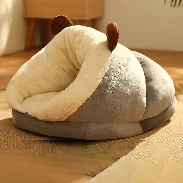 Soft Snuggle Bed for Cats and Dogs - SnugglePaw-Grey-S-The Livary