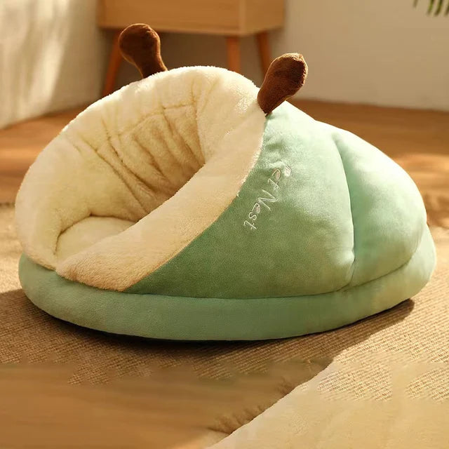 Soft Snuggle Bed for Cats and Dogs - SnugglePaw-Green-M-The Livary