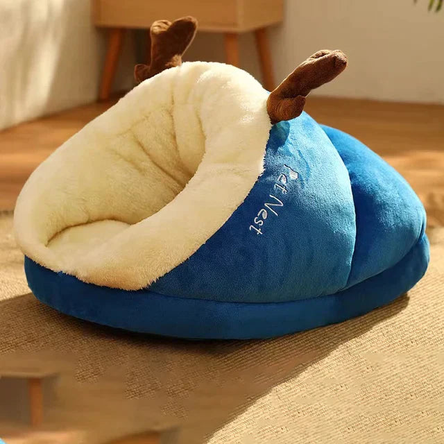 Soft Snuggle Bed for Cats and Dogs - SnugglePaw-Blue-S-The Livary