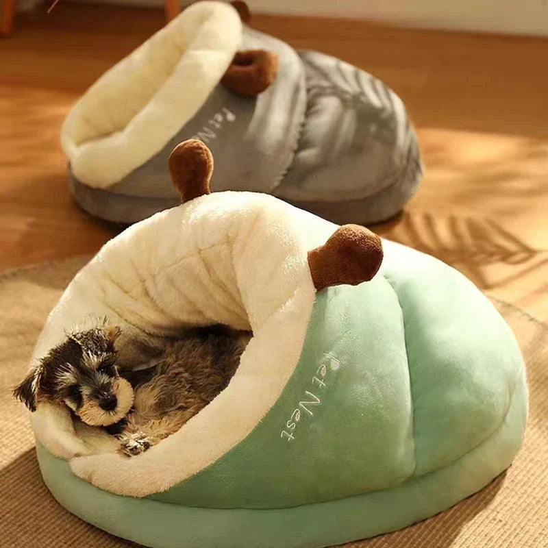 Soft Snuggle Bed for Cats and Dogs - SnugglePaw-Green-S-The Livary