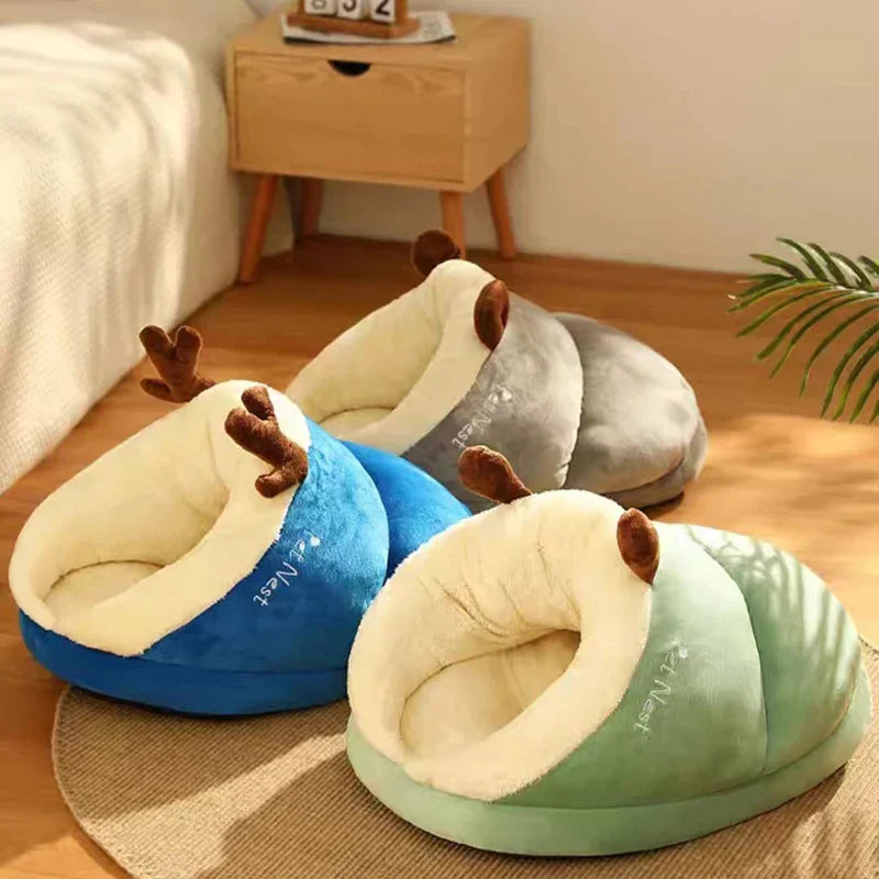 Soft Snuggle Bed for Cats and Dogs - SnugglePaw-Green-S-The Livary
