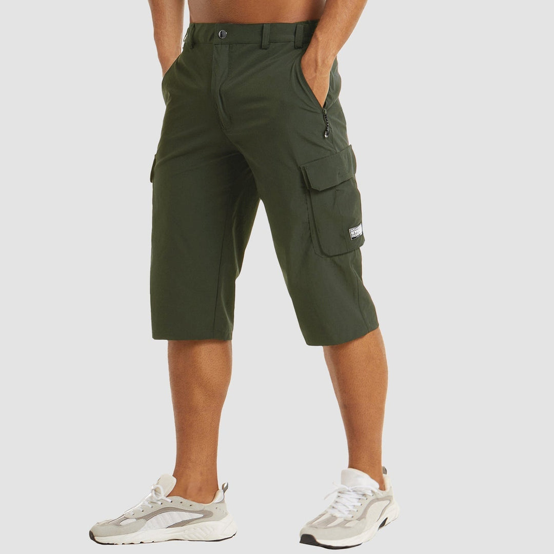 Quick-Drying Cargo Shorts for Men – Rowan-Olive green-S-The Livary