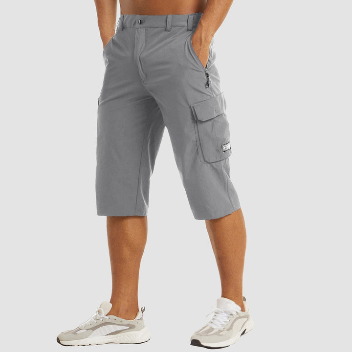 Quick-Drying Cargo Shorts for Men – Rowan-Light grey-S-The Livary
