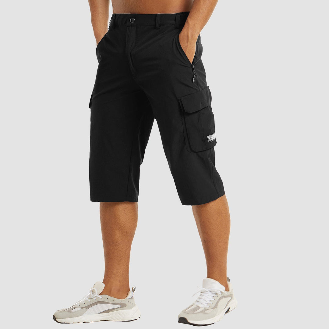 Quick-Drying Cargo Shorts for Men – Rowan-Black-S-The Livary