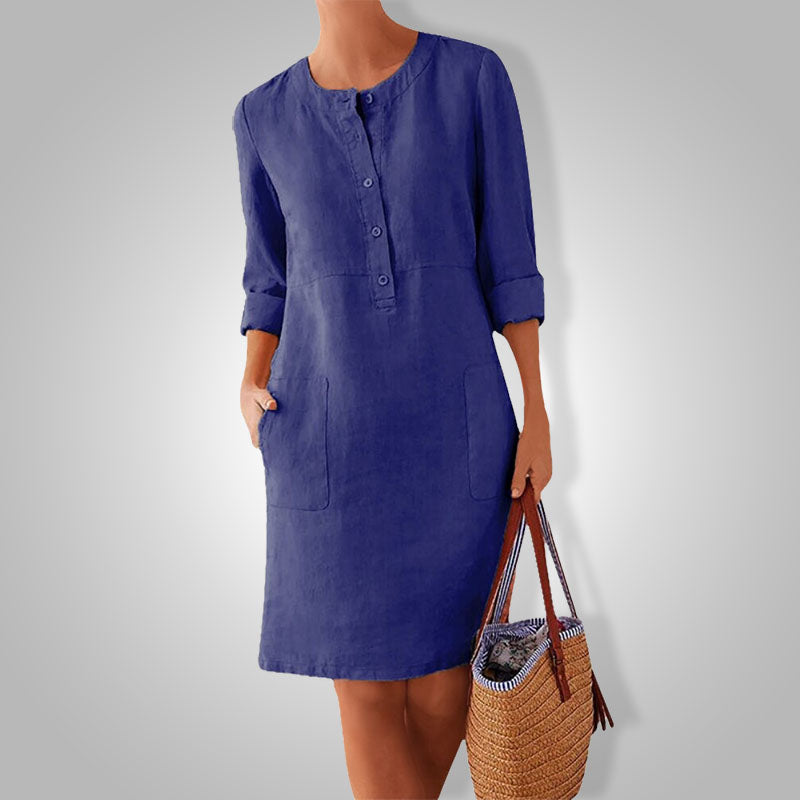 Airy summer dress in fresh colour – Nika-Orange-XS-The Livary