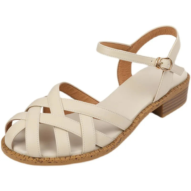 Stylish summer shoes with comfort sole – Amira-Brown-2.5-The Livary