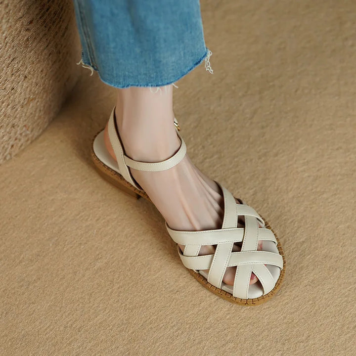 Stylish summer shoes with comfort sole – Amira-Brown-2.5-The Livary