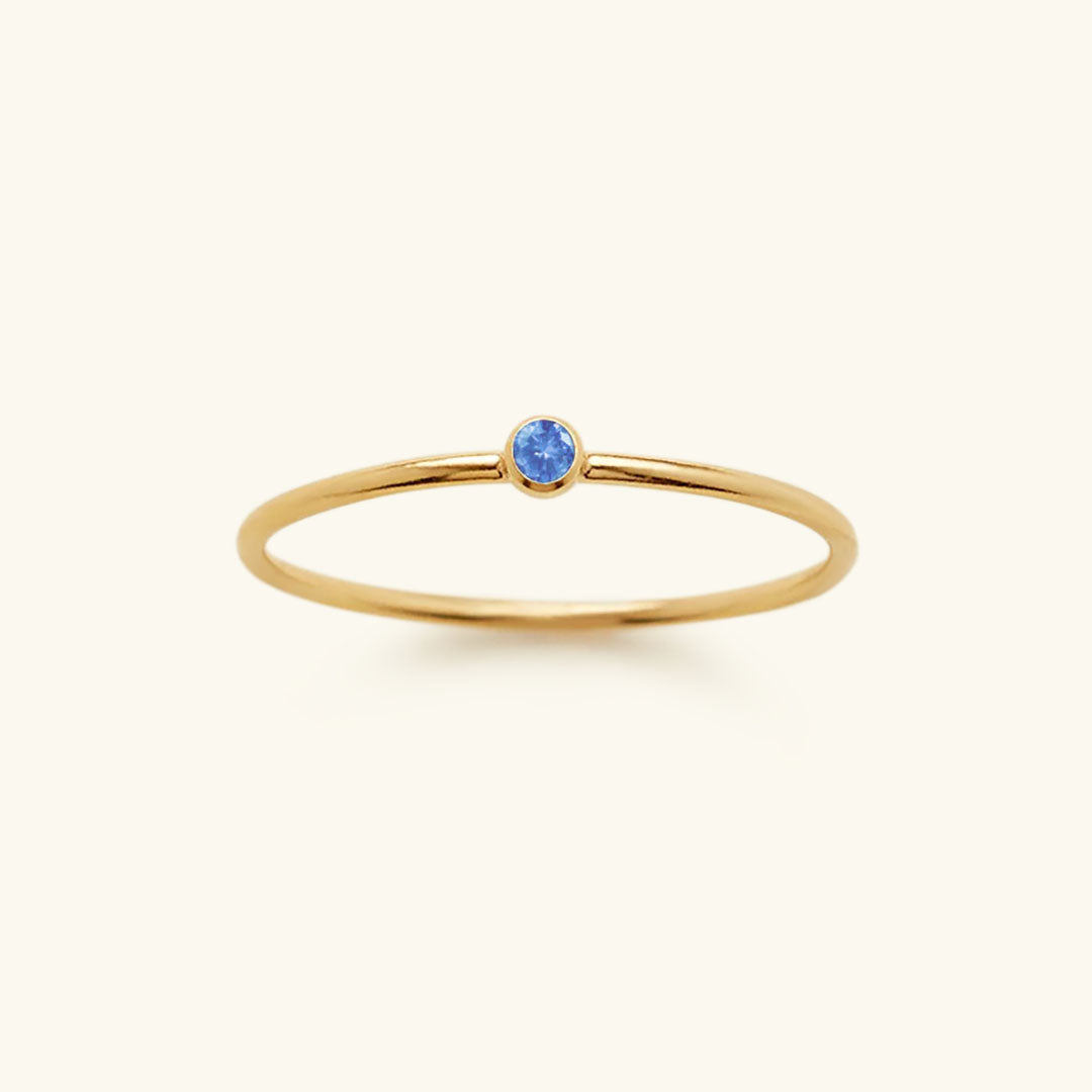 Birthstone Ring - Celestia-1.93 in-March - Light Sapphire-The Livary