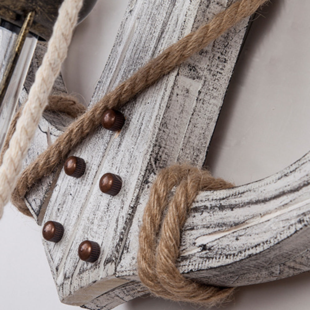 Wooden Anchor LED Wall Lamp – Nautica-A-The Livary