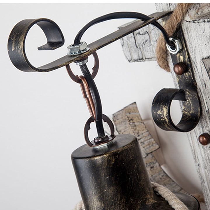 Wooden Anchor LED Wall Lamp – Nautica-A-The Livary