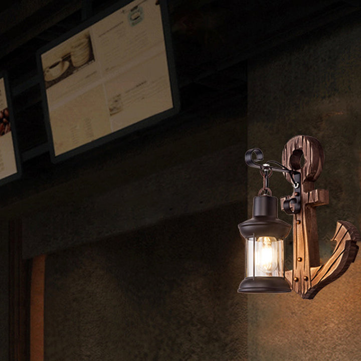 Wooden Anchor LED Wall Lamp – Nautica-A-The Livary