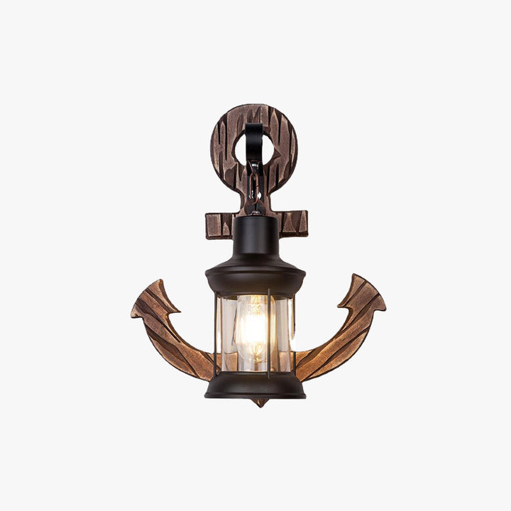 Wooden Anchor LED Wall Lamp – Nautica-A-The Livary