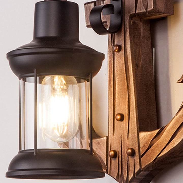 Wooden Anchor LED Wall Lamp – Nautica-A-The Livary