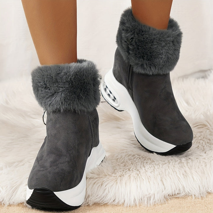 Ladies Winter Comfort Boots - Elise-Grey-2.5-The Livary