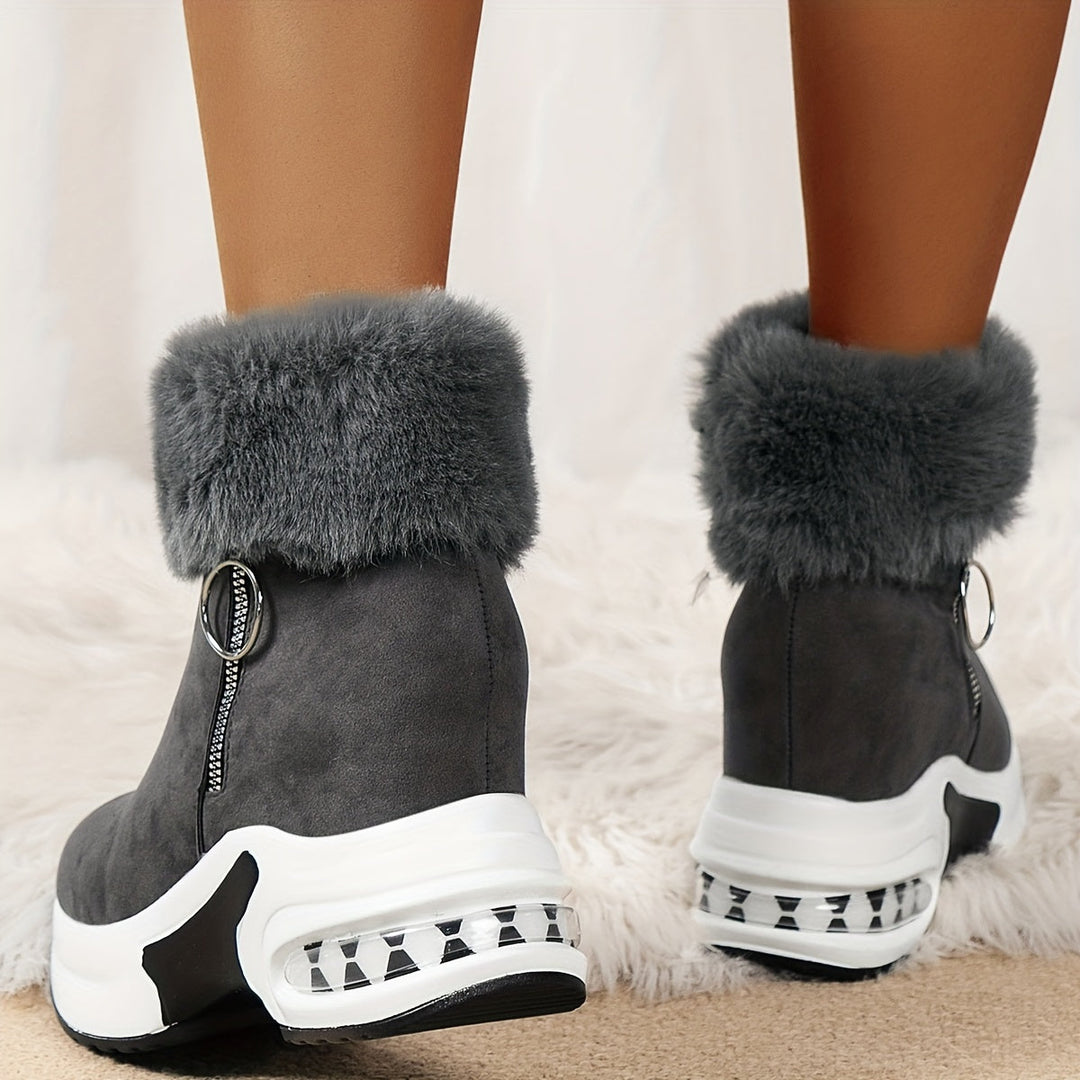 Ladies Winter Comfort Boots - Elise-Grey-2.5-The Livary