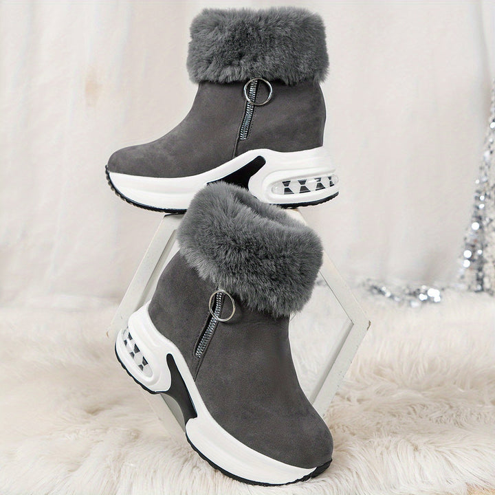Ladies Winter Comfort Boots - Elise-Grey-2.5-The Livary