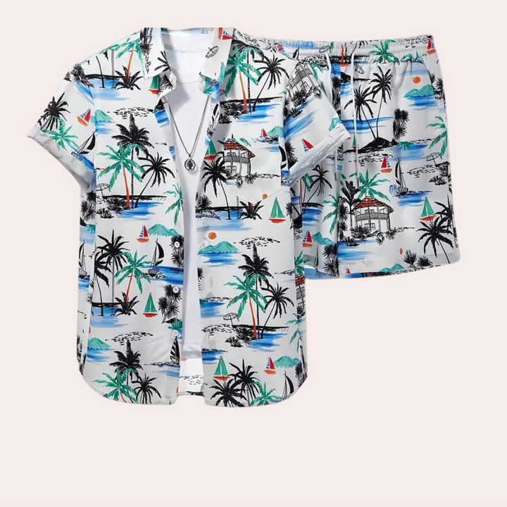 Casual summer two-piece for men – Breathable & Comfortable – Jonas-S-The Livary