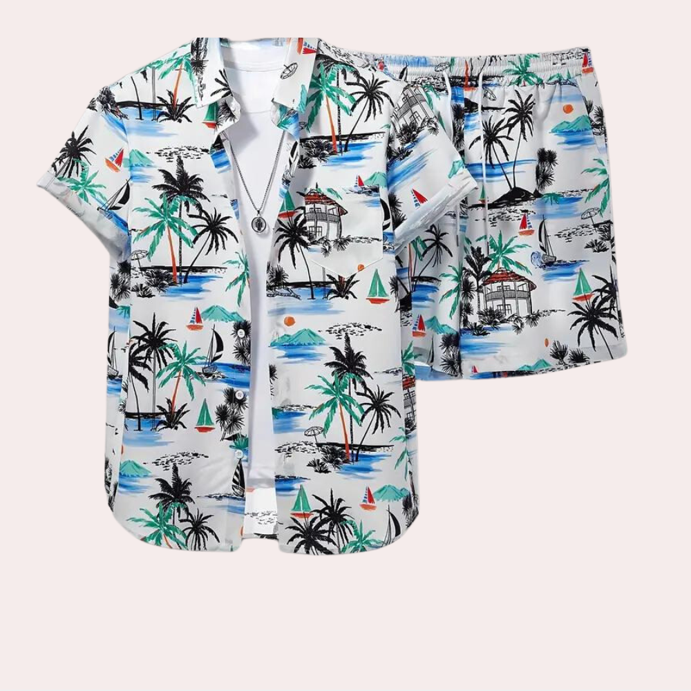Casual summer two-piece for men – Breathable & Comfortable – Jonas-S-The Livary
