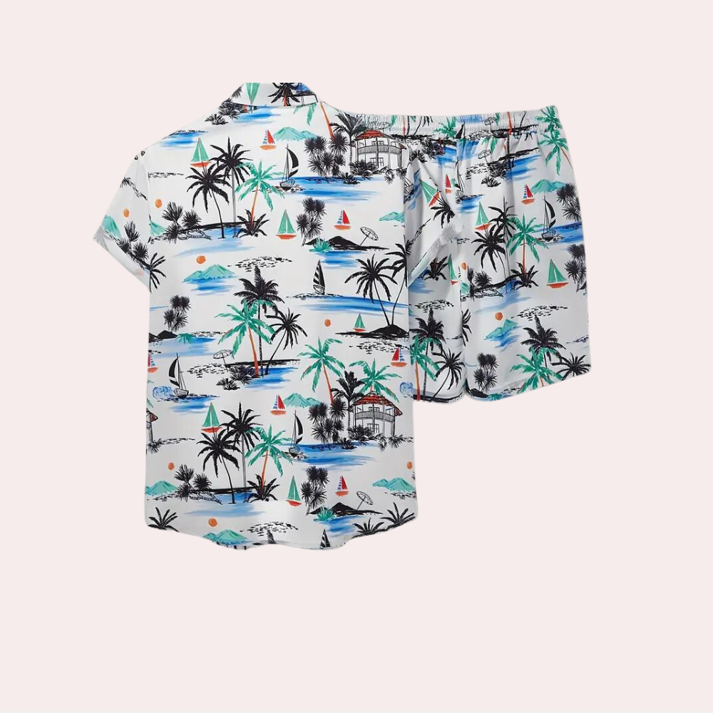 Casual summer two-piece for men – Breathable & Comfortable – Jonas-S-The Livary