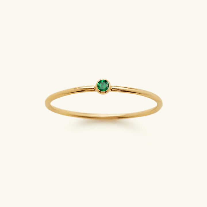 Birthstone Ring - Celestia-1.93 in-May - Emerald-The Livary