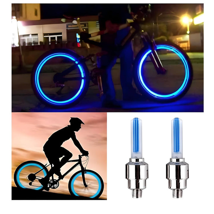 Set of 4 LED Valve Caps – GlowRims-Blue-The Livary