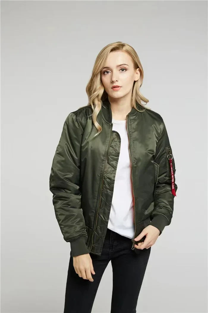 Windproof Ladies Bomber Jacket - Nova-Red-2XS-The Livary
