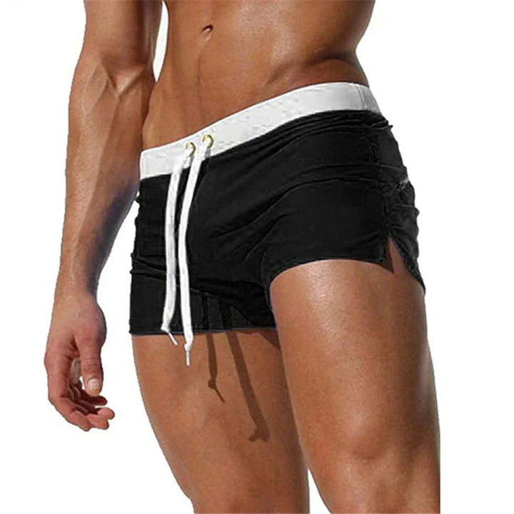 Quick-drying men's swim shorts with pockets – Leano-White-S-The Livary
