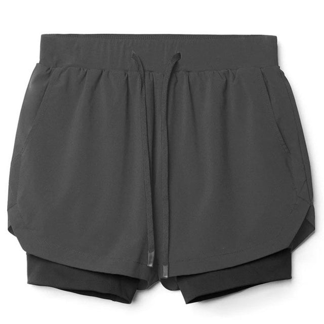 Trendy sports shorts with breathable material and side pocket – Marky-Gray-S-The Livary